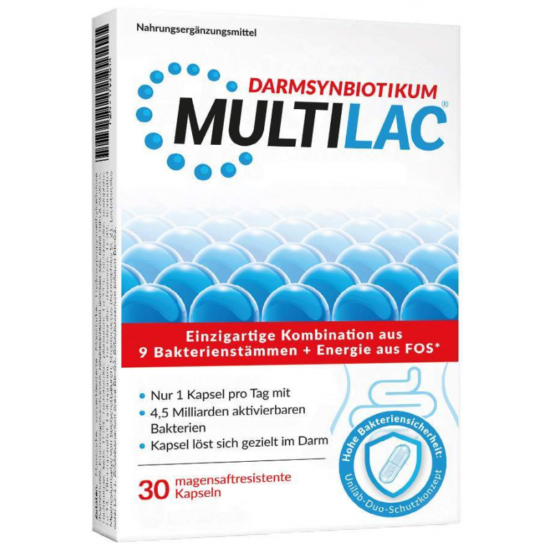 Multilac Darmsynbiotikum 30 Magensaftresistente Kapseln