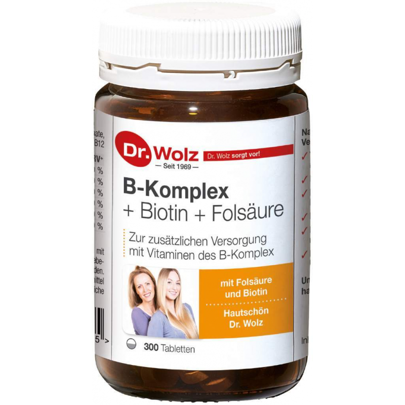 B Komplex + Biotin + Folsäure Tabletten 300 Tabletten