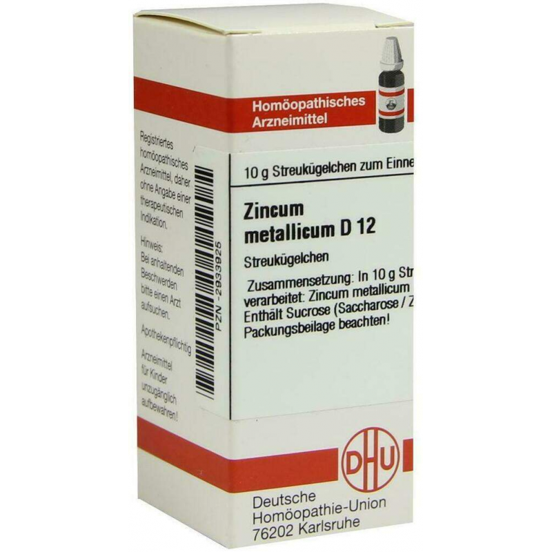 Dhu Zincum Metallicum D12 10 G Globuli