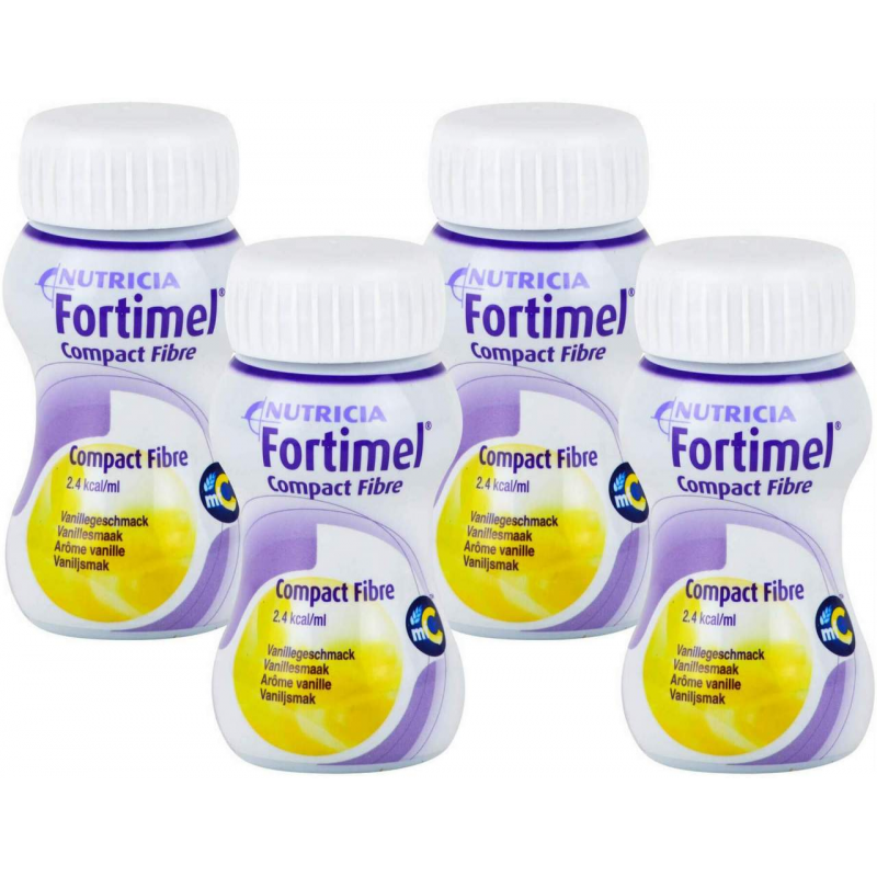 Fortimel Compact Fibre Vanille 8 X 4 X 125 ml Flüssigkeit