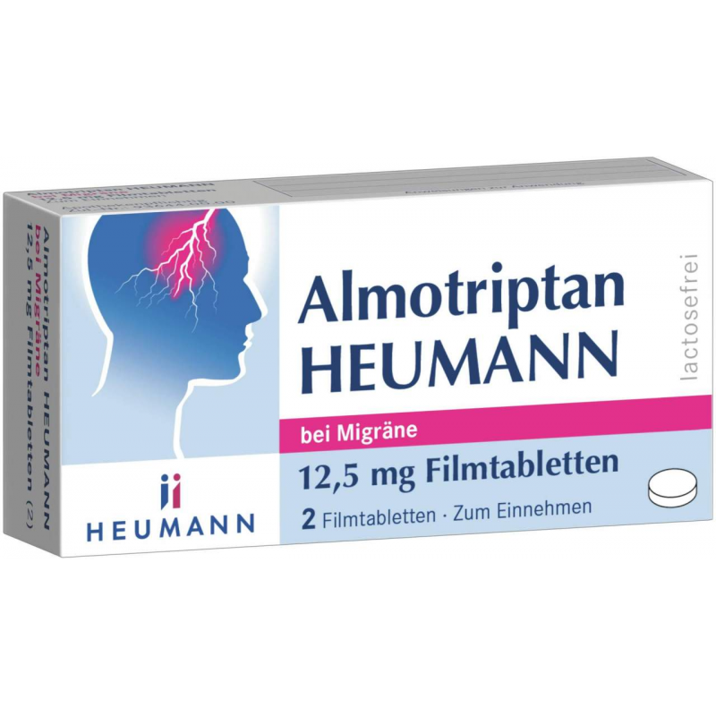 Almotriptan Heumann bei Migräne 12,5 mg 2 Filmtabletten