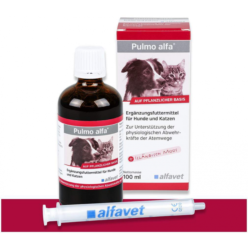 Pulmo Alfa Für Hunde und Katzen Ergänzungsfuttermittel 100 ml