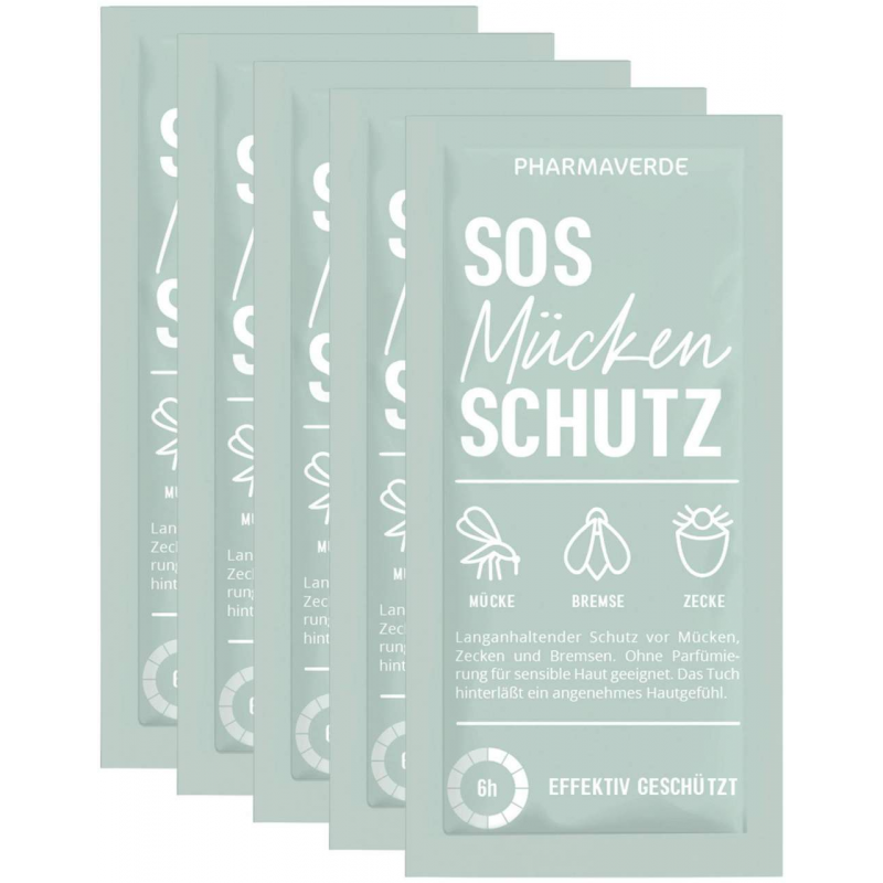 Pharmaverde SOS Mückenschutztücher 5 Stück