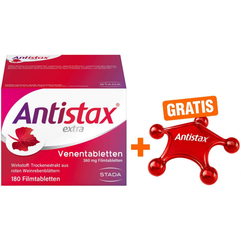 Antistax extra 180 Filmtabletten + gratis Massagestern