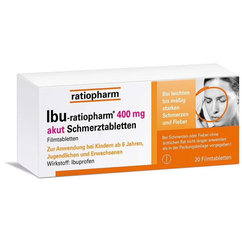 Ibu ratiopharm 400 mg akut 20 Schmerztabletten