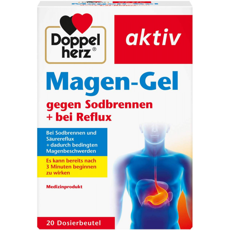 Doppelherz aktiv Magen-Gel gegen Sodbrennen und Reflux 20 Dosierbeutel