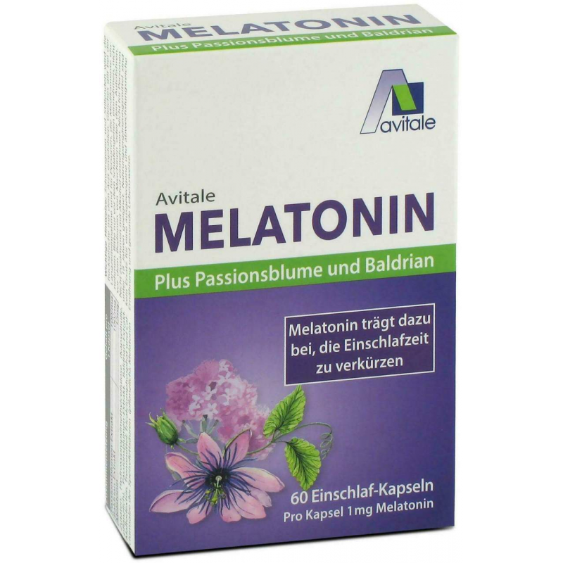 Melatonin+Passionsblume+Baldrian 60 Kapseln