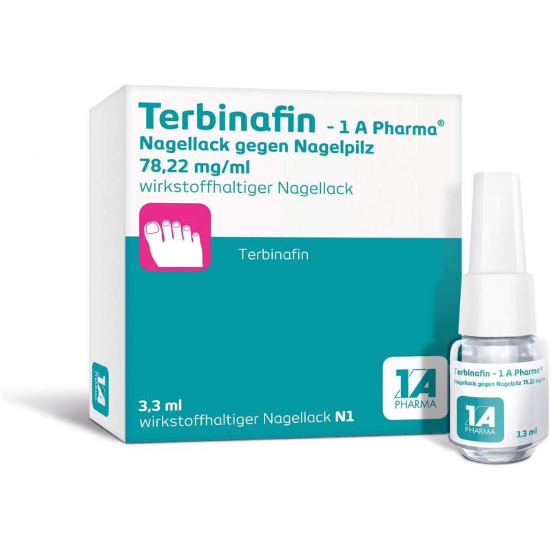 Terbinafin 1A Pharma Nagellack gegen Nagelpilz 3,3 ml