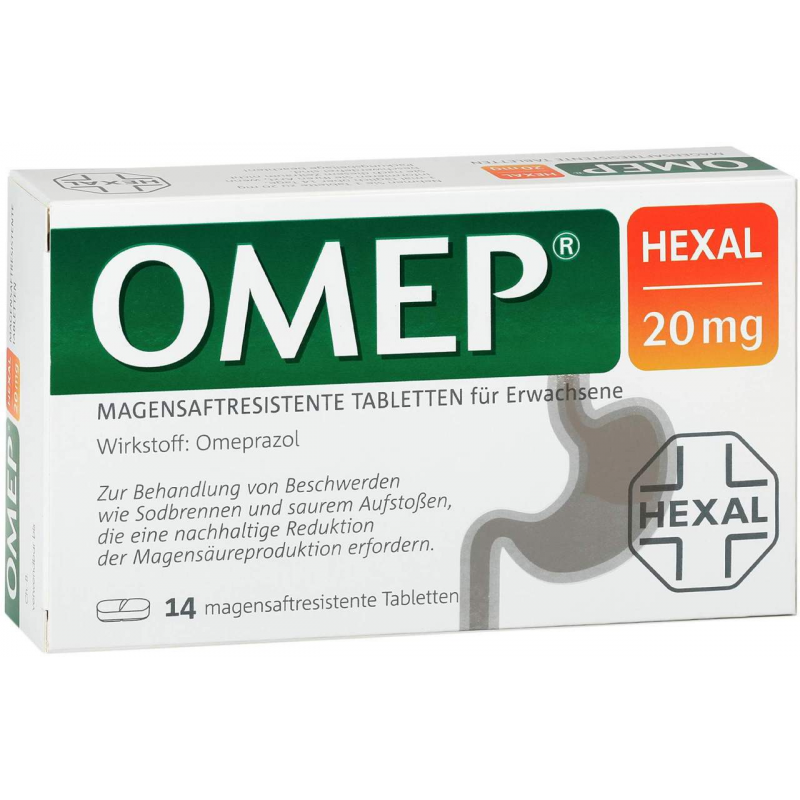 Omep Hexal 20 mg 14 magensaftresistente Tabletten