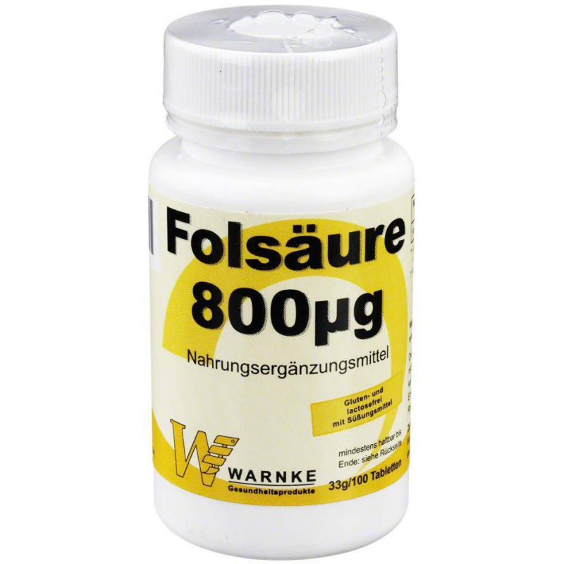 Folsäure 800 µg 100 Tabletten