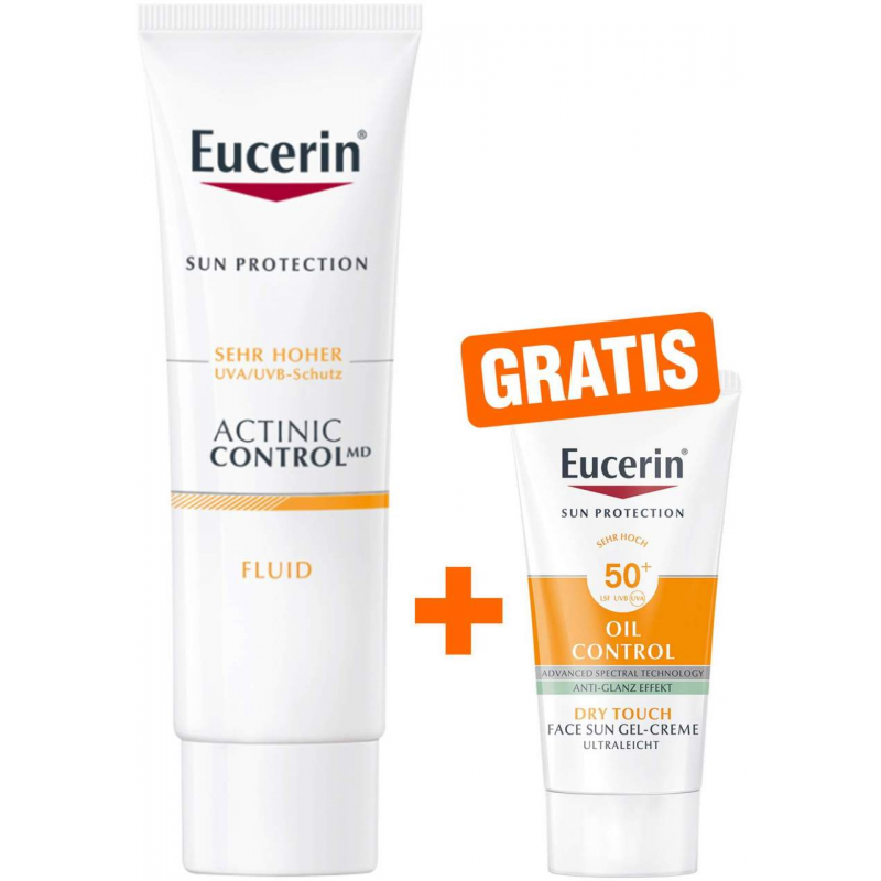 Eucerin Sun Actinic Control MD 80 ml Emulsion + gratis Sun Gel-Creme Oil Control 20 ml