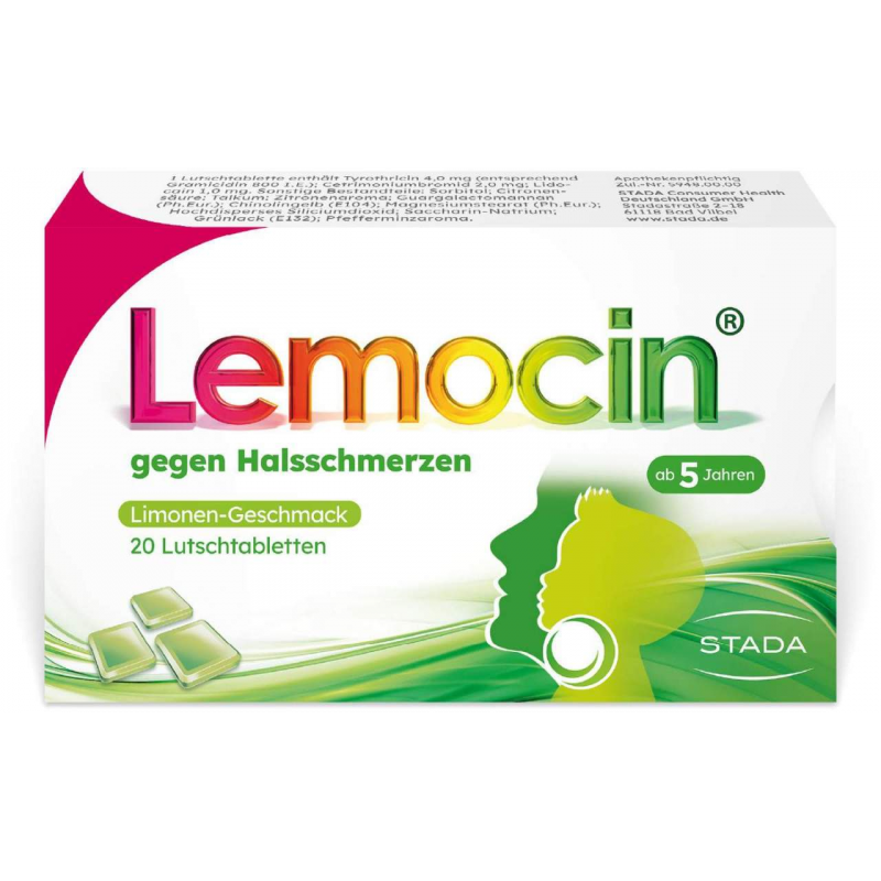 Lemocin gegen Halsschmerzen 20 Lutschtabletten