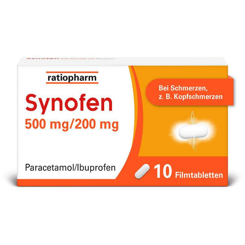 Synofen 500 mg - 200 mg 10 Filmtabletten