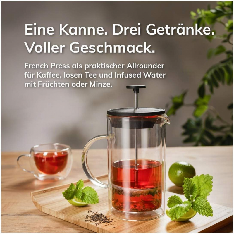 Doppelwandiger Kaffee- & Teebereiter - French Press 1 Stück