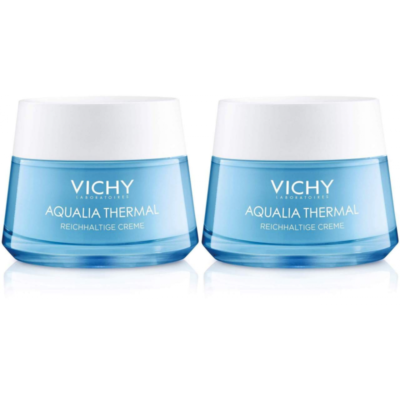 Vichy Aqualia Thermal reichhaltige Feuchtigkeitspflege 2 x 50 ml Tiegel