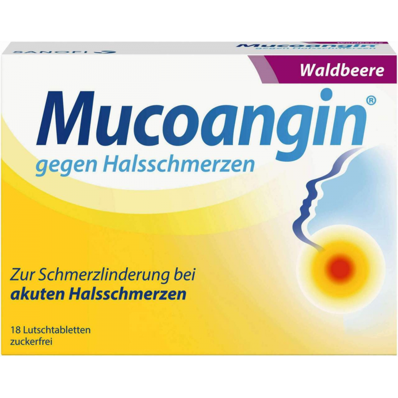 Mucoangin Waldbeere 18 Lutschtabletten