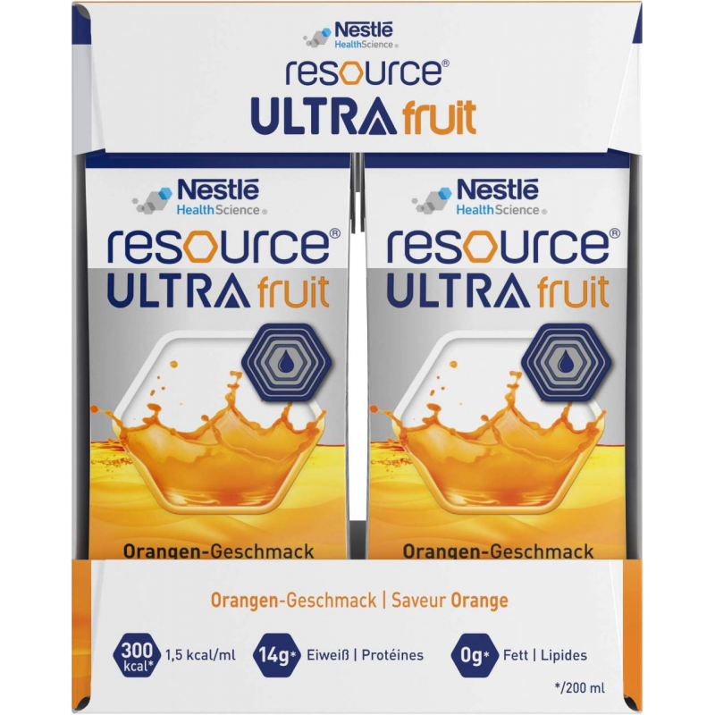 Resource Ultra Fruit Orange Flüssig 4 X 200 ml