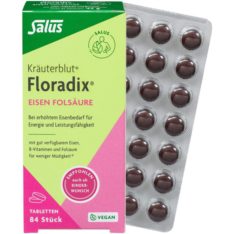 Floradix Eisen Folsäure Tabletten 84 Stück