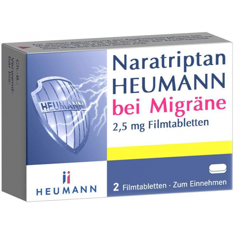 Naratriptan Heumann bei Migräne 2,5 mg 2 Filmtabletten