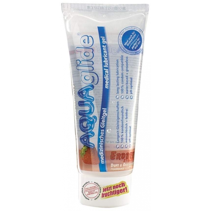 Aquaglide Erdbeer Geschmack Gleitgel 100 ml Gel