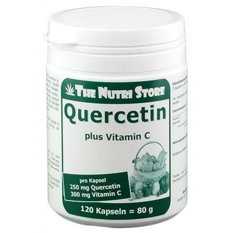 Quercetin 250 mg Plus Vitamin C 300 mg 120 Kapseln