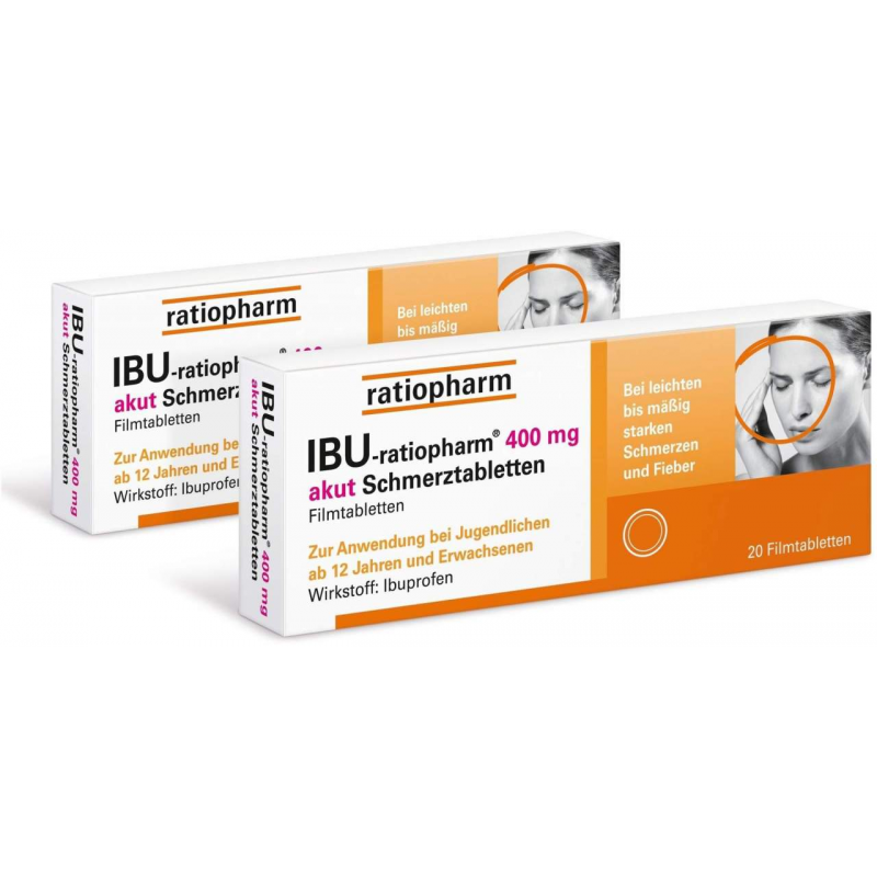 Ibu ratiopharm 400 akut 2 x 20 Schmerztabletten