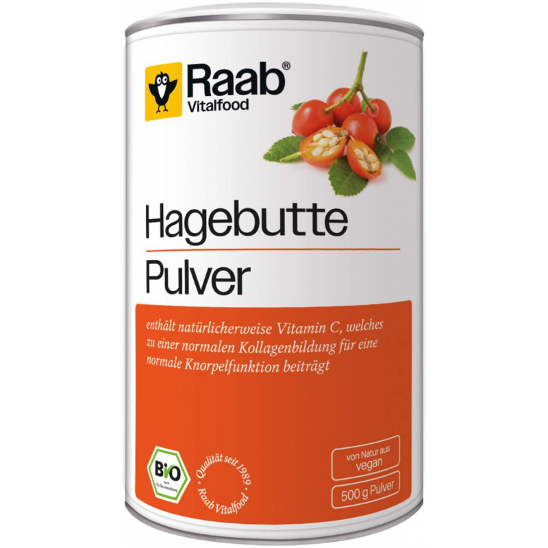 Raab Vitalfood Bio Hagebutte Pulver 500 G