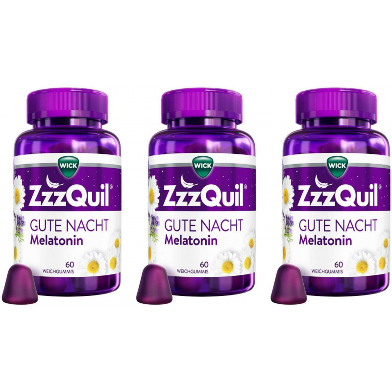 WICK ZzzQuil Gute Nacht 3 x 60 Weichgummis