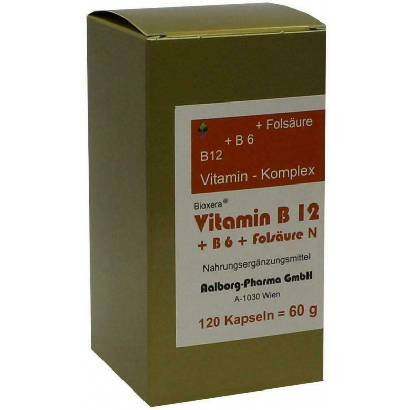 Vitamin B12 + B6 + Folsäure Komplex N Kapseln 120 Kapseln