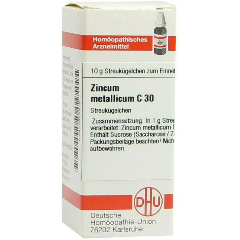 Dhu Zincum Metallicum C30 10 G Globuli