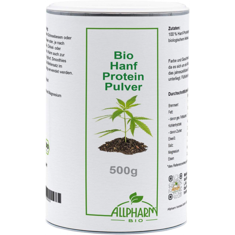 Bio Hanf Protein Pulver Allpharm 500 g