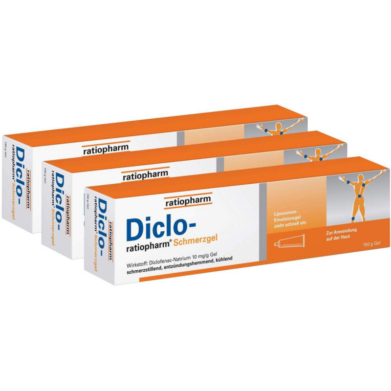 Diclo-ratiopharm Schmerzgel 3 x 150 g
