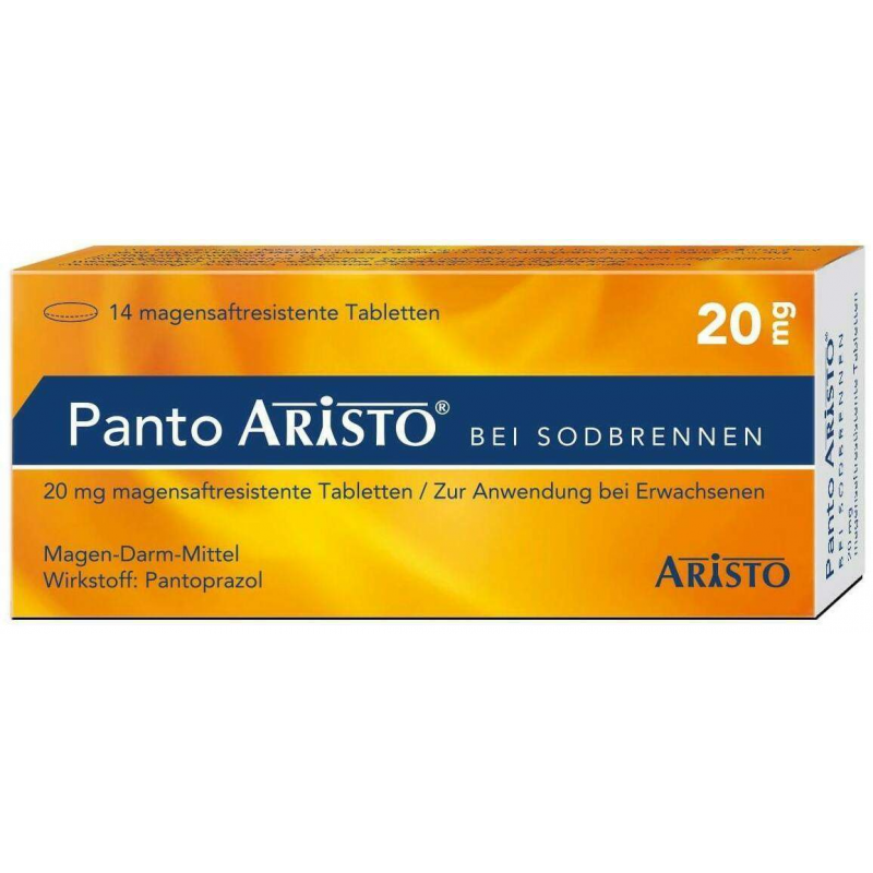 Panto Aristo bei Sodbrennen 20 mg 14 magensaftresistente Tabletten