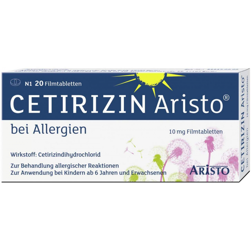 Cetirizin Aristo bei Allergien 10 mg 20 Filmtabletten