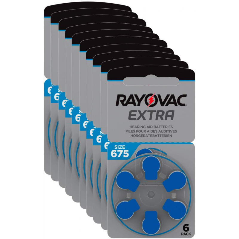 Rayovac Extra Hörgerätebatterie 675 Blau 10 x 6 Stück