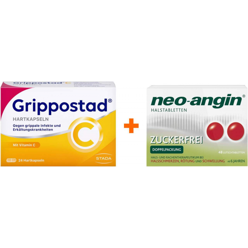 Sparset Erkältung Grippostad C & neo angin Halstabletten zfr.48 Lutschtabletten