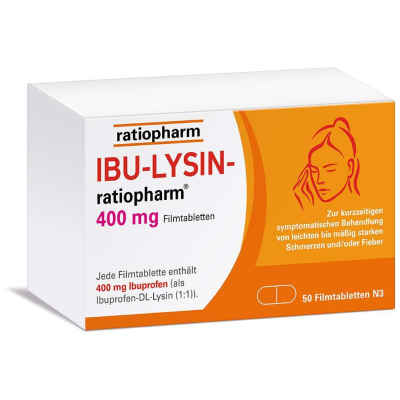 Ibu Lysin ratiopharm 400 mg 50 Filmtabletten