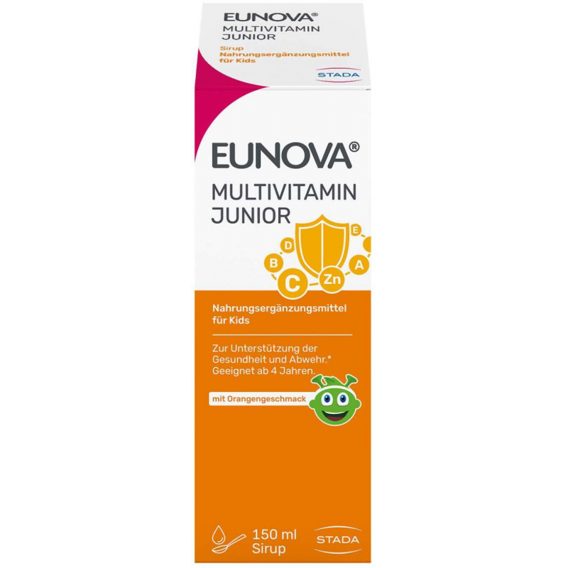 Eunova Junior Sirup Mit Orangengeschmack 150 ml