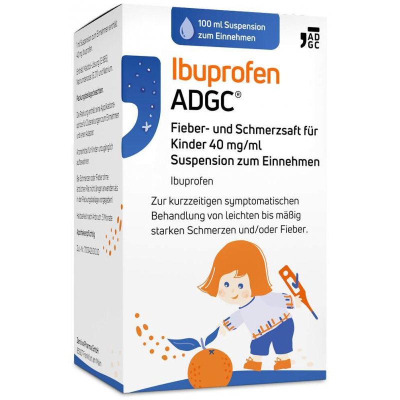 Ibuprofen ADGC Fieber und Schmerzsaft Kinder 40mg-ml 100 ml