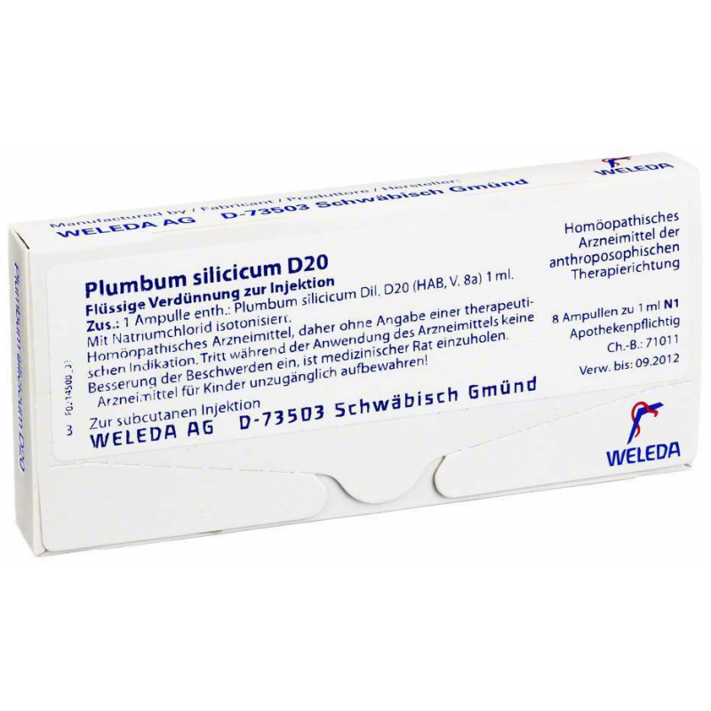 Weleda Plumbum Silicicum D20 8 X 1 ml Ampullen