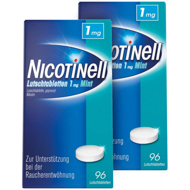 Nicotinell Lutschtabletten 1 mg Mint 2 x 96 Stück
