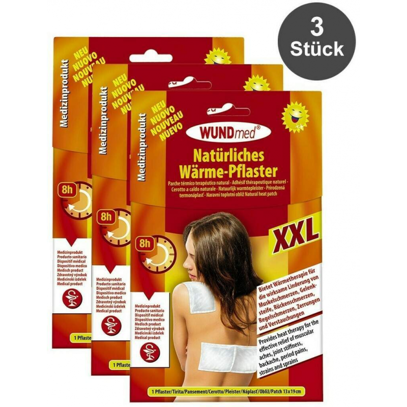 Wärmepflaster XXL 3 x 1 Stück je 13 x 19 cm