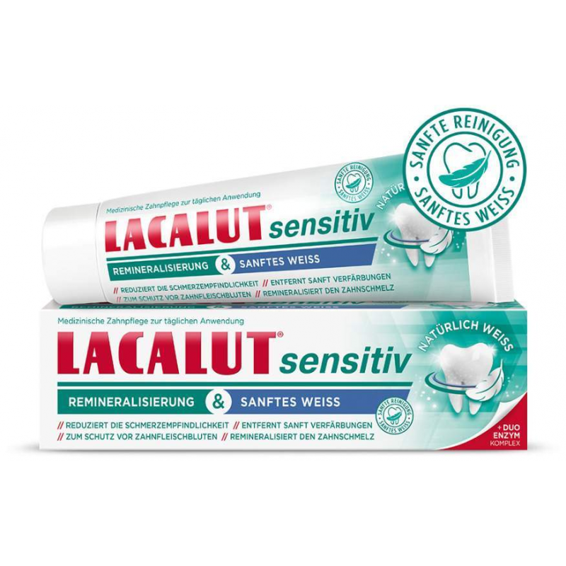Lacalut sensitiv Remineralisierung & Sanftes Weiß Zahncreme 75 ml
