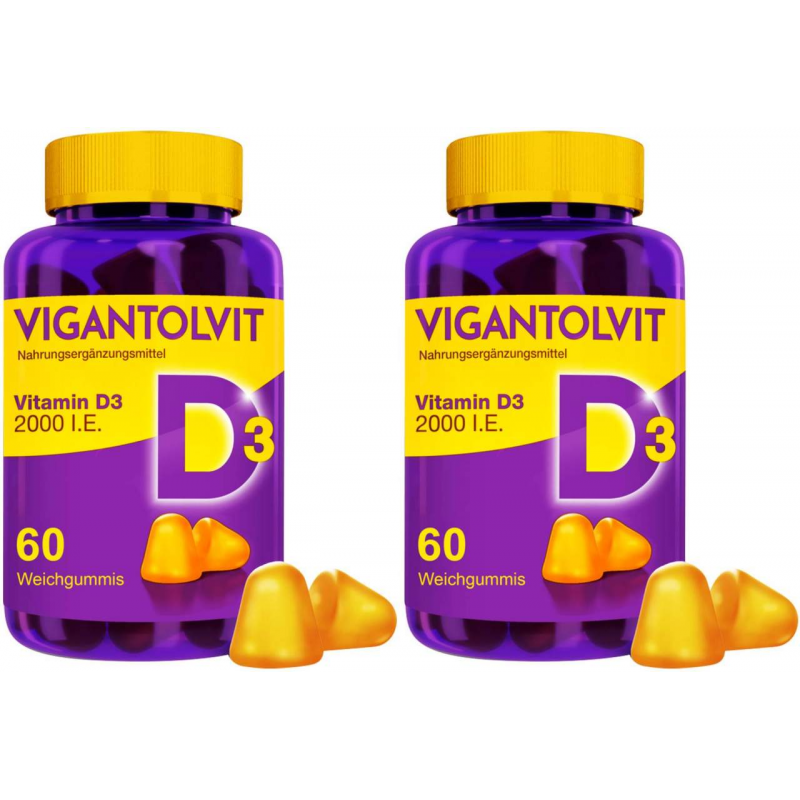 Vigantolvit 2000 I.E. Vitamin D3 2 x 60 Weichgummis