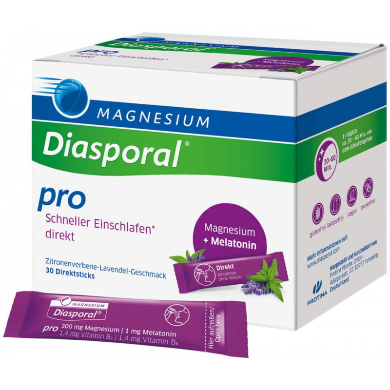 Magnesium Diasporal pro Schneller Einschlafen direkt 30 Sticks