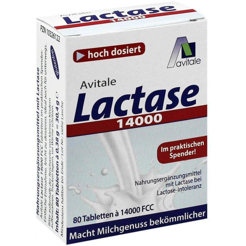 LACTASE 14.000 FCC 80 Tabletten im Spender