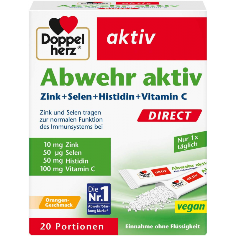 Doppelherz aktiv Abwehr Direct Zink und Selen Histidin 20 Pellets