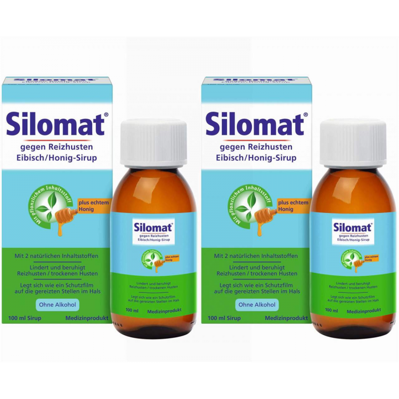 Silomat gegen Reizhusten Eibisch - Honig Sirup 2 x 100 ml