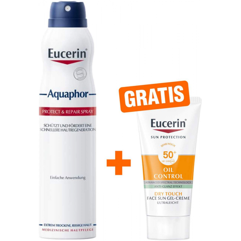 Eucerin Aquaphor Spray 250 ml + gratis Eucerin Sun Gel-Creme Oil Control 20 ml