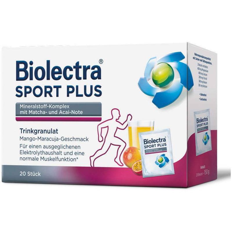 Biolectra Sport plus 20 x 7,5 g Trinkgranulat